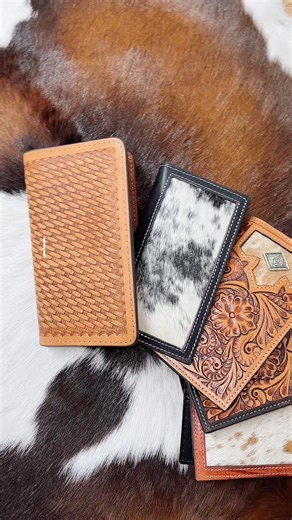 Discover our stunning collection of tooled leather and cowhide wallets, crafted for style and durability. Elevate your accessory game today! Western-linens.com | Western Linens