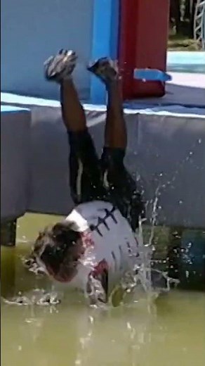 First victim of the doorstep challenge! #shorts #totalwipeout