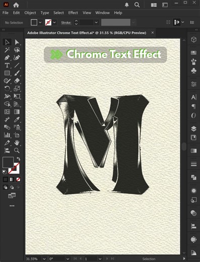 Chrome Text Effect | Adobe illustrator | Tips and Tricks