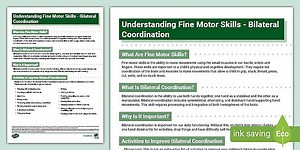 Understanding Fine Motor Skills: Bilateral Coordination Guidance