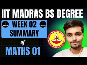 Week 02 Summary | Maths 01 | Weekly Summaries 2.0 Series | IIT Madras BS Degree | Nikansh |