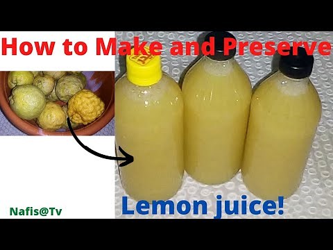 How to Store Lemon 🍋 juice at home for a long time. How to make preserved lemon juice. #diy, #lemon
