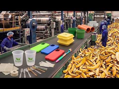 Bioplastic production process from recycled banana peels: useful products
