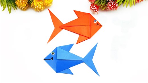 Easy Origami Fish for Beginners | How to Make an Origami Fish Step by Step Simple Paper Fish Origami Tutorial | Origami Fish Folding Craft Learn how to make a simple and beautiful origami fish using just one square sheet of paper! 🐟 #fish #paperfishcraft #origamifish Grab your paper and start folding along with the video. ✨ | Entertaining Arts