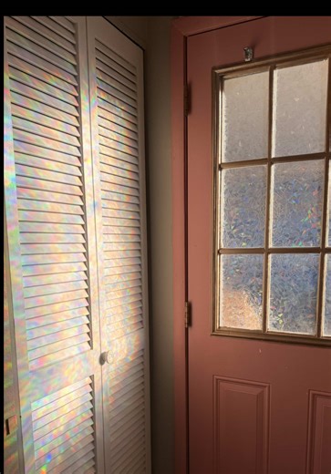 Who said privacy couldn’t be fun?! This back door had blinds when I first moved in but I hated them so I took them off right away! But the neighbors could see everything I was up to so it was time to do something about it!! I was going back and forth from getting cafe curtains or this window cling and boy am I glad I decided on this window cling from @Rabbitgoo Home I didn’t want to compromise light from coming in because I don’t get a lot of direct sunlight in my home as it is 😔 But seeing thi