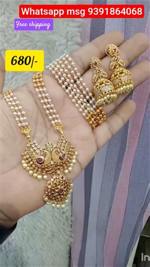 latest#onegramgoldjewellery #varnikacollections #youtubeshorts #pearljewellery