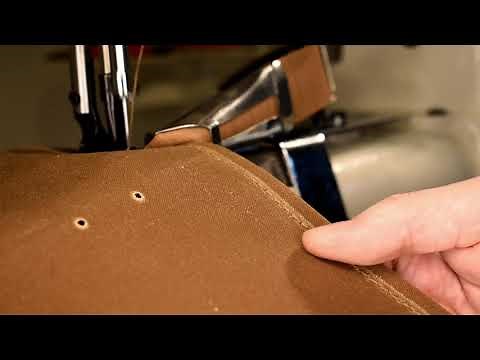 Leather Edge Binding on Waxed Canvas