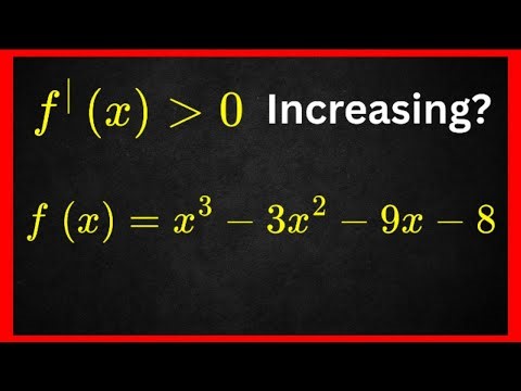 Increasing or Decreasing? f'(x) Explained Clearly