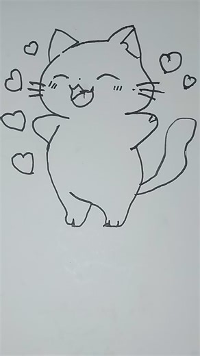 How to Draw a Cat Step by Step | Easy Cat Drawing Tutorial