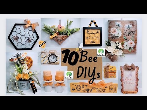 10 *Must See* Bee DIYs | Dollar Tree Crafts || What Month is This? Feb || Spring In Florida = Bees