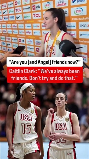 🤐 Caitlin Clark SHUTS DOWN question about being friends w/ Angel Reese after World Cup Championship