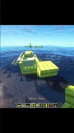 cute boat build in Minecraft #gaming