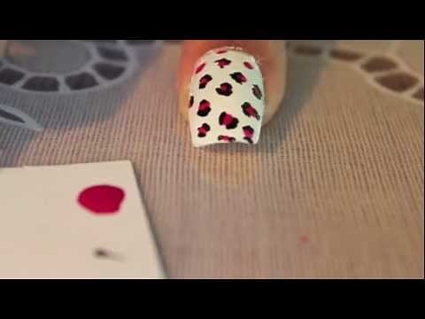 How to do leopard print nails with a toothpick