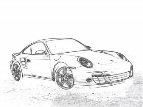 Auto Draw: How to draw a Porsche!