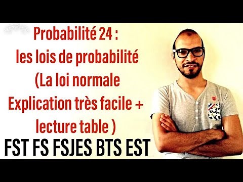 Probabilité 24 : les lois de probabilité ( La loi normale 1 Explication très facile + lecture table)