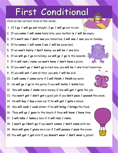 First Conditional online exercise for Beginner