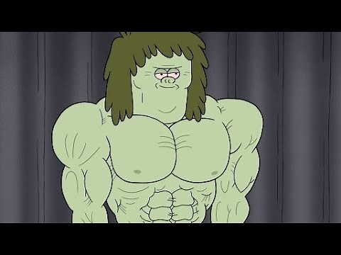 When the zyzz music kicks in [Regular show] Muscle man transformation