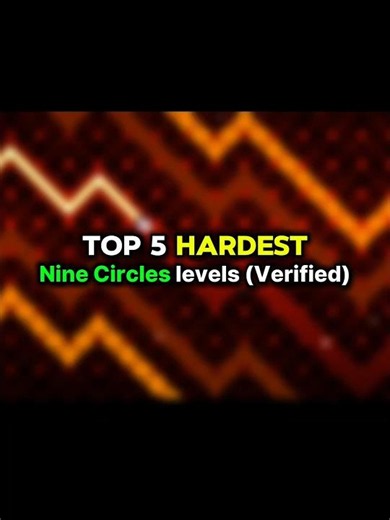 Top 5 Hardest Verified Nine Circles levels #geometrydash #shorts #viral