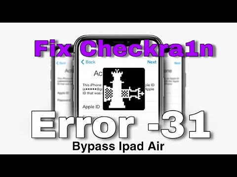 #BYPASS IPAD AIR A1474 | FIX CHECKRA1N ERROR 31