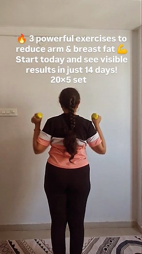 1.8K views |  3 powerful exercises to reduce arm & breast fat  Start today and see visible results in just 14 days! Join my Live session 8460362176 #WorkoutByYogita #FatLossJourney #TonedArms #ﬁtnessmotivation #gymmotivation #weightlosstransformation #strongwomen #belly #homeworkouts #momfit #getfıt #cardio | Yogita Manish Purohit | Facebook