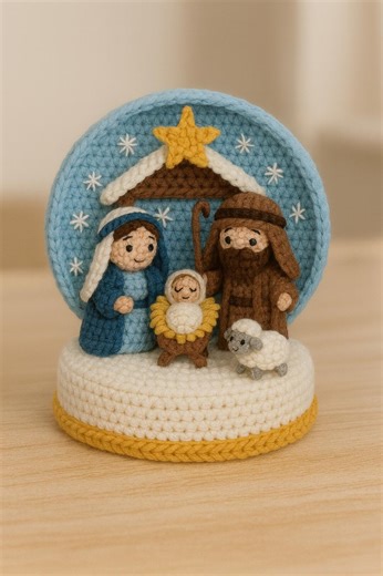 Nativity Snowglobe Crochet Pattern | 3D Stuffed Christmas Nativity Scene | Holiday Decor PDF - Etsy