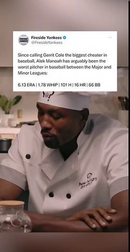 77K views · 1K reactions | Since calling Gerrit Cole the biggest cheater in baseball, Alek Manoah has arguably been the worst pitcher in baseball between the Major and Minor Leagues: 6.13 ERA | 1.78 WHIP | 101 H | 16 HR | 66 BB #Yankees #bluejays | Fireside Yankees - Empire Sports Media | Facebook