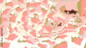 Orange and green glow. Motion. Light shine in animation of different colors that shines made in 3D format.