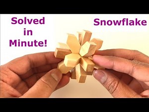 Snowflake Wooden Puzzle**3D Wooden Burr Puzzle**Rompecabezas Copo de nieve - Arma y desarma