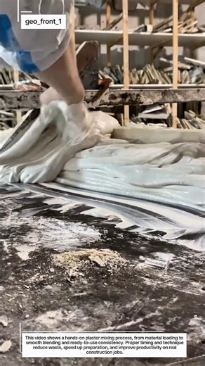 Satisfying Plaster Mixing Process | Fast, Clean & Efficient Workflow