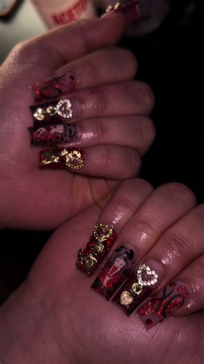 Betty boop valentines freestyle😍💋✨ #fyp #fypシ #nailsart #bettyboop | Nail Art