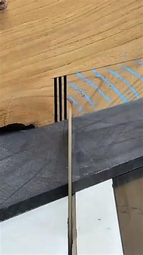 Detailed process of drilling and making keyholes on wooden surfaces neatly and precisely #shorts
