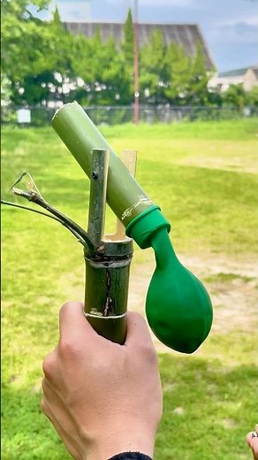 竹と風船でおもちゃの銃を作る #diy #guntoys