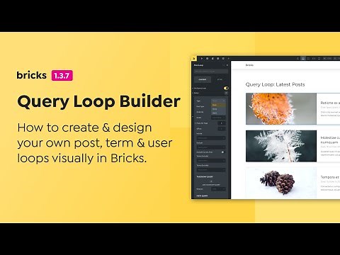 Bricks - Query Loop Builder (for Posts, Terms, Users)