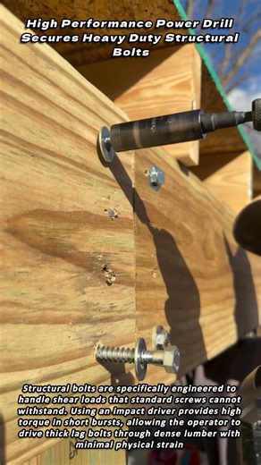 High Performance Power Drill Secures Heavy Duty Structural Bolts