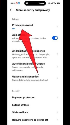 How to disable privacy protection password Settings |#shorts #shortvideo