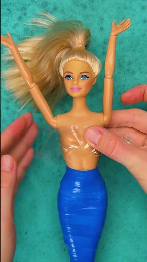 Turn Your Barbie into a Glittery Mermaid! 🧜‍♀️✨ Easy DIY Magic!