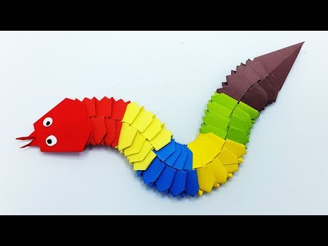 How to make a 3d snake out of paper | Origami snake easy | Origami snake toy