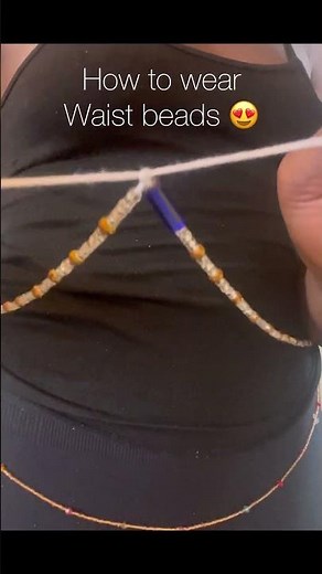 How to wear/ tie Ghanaian traditional waist beads for tracking weight loss and feeling sensual.