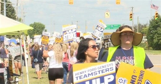 Teamsters rallying at Henry Ford Genesys as negotiations stall