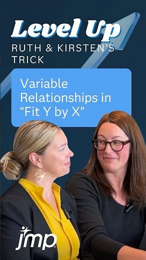 JMP Tip 💡 Analyze Variable Relationships with Fit Y by X