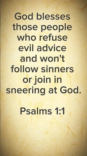 BLESSED IS THE MAN: The Standard of Psalm 1:1