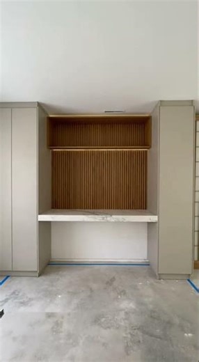 Messy room → Japandi built-in study.