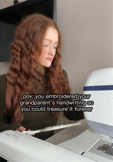 So many of the cherished handwritten notes I embroider are from Grandma’s and Grandad’s, and they’re always some of the best. #embroidered #embroideredhandwriting #handwriting #grandpa #grandma