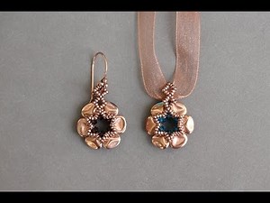 Free Beading Tutorial - Czech Rose Petals Earrings - Easy Beading Pattern