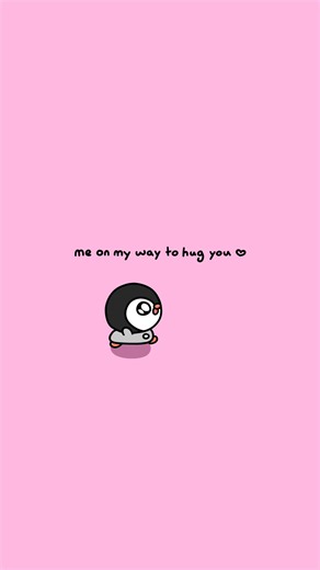 Little Penguin Hug — Cute Penguin Art & GIF Idea