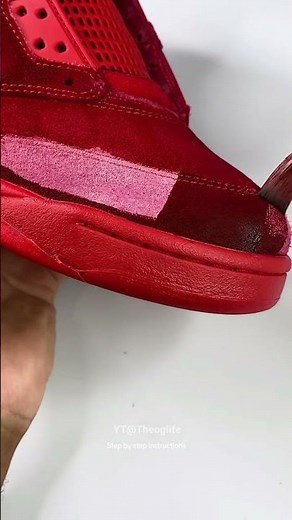 How to dye suede shoes tutorial￼ Before & After Red