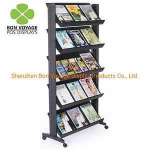 [Hot Item] Customized Metal Book Magazine Brochure Display Shelf Rack for Supermarket&Retail Store