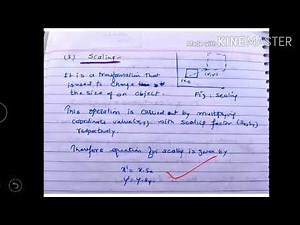 2D Transformation - Scaling - lecture 24/ computer graphics
