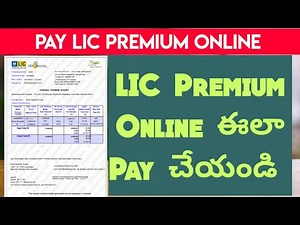 How To Pay LIC Premium Online Telugu
