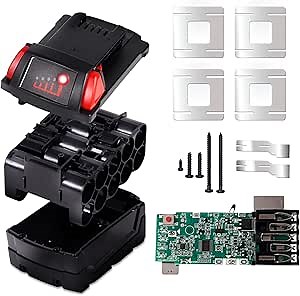 18V 10-Cell 3.0Ah 4.0Ah 5.0Ah 18650 Battery Case Replacement for Milwaukee M18 Battery Broken Plastic Case Replacement Part DIY Repair Rebuild Kit (No Battery Cell)